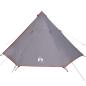 Preview: Tipi-Familienzelt 8 Personen Grau und Orange Wasserdicht