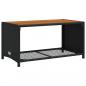 Preview: 4-tlg. Garten-Sofagarnitur mit Kissen Schwarz Poly Rattan