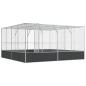 Preview: Voliere Silbern 418x414x212 cm Stahl