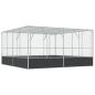 Preview: Voliere Silbern 418x414x212 cm Stahl