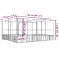 Preview: Voliere Silbern 418x414x212 cm Stahl