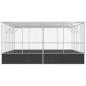 Preview: Voliere Silbern 418x414x212 cm Stahl
