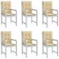 Preview: ARDEBO.de - Niedriglehner-Auflagen 6 Stk. Melange Beige 100x50x4 cm Stoff