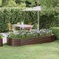 Preview: ARDEBO.de - Hochbeet Pulverbeschichteter Stahl 249x100x36 cm Braun