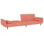 Preview: Schlafsofa 2-Sitzer mit 2 Kissen Rosa Samt
