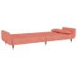 Preview: Schlafsofa 2-Sitzer mit 2 Kissen Rosa Samt