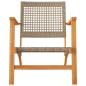 Preview: 3-tlg. Bistro-Set Beige Poly Rattan und Massivholz Akazie
