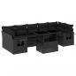 Preview: 8-tlg. Garten-Sofagarnitur mit Kissen Schwarz Poly Rattan