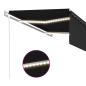 Preview: Markise Automatisch mit Rollo LED Windsensor 4,5x3m Anthrazit 