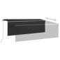 Preview: Markise Manuell Einziehbar mit Rollo 4,5x3 m Anthrazit