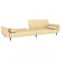 Preview: Schlafsofa 2-Sitzer mit 2 Kissen Creme Samt