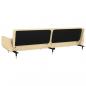 Preview: Schlafsofa 2-Sitzer mit 2 Kissen Creme Samt