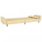 Preview: Schlafsofa 2-Sitzer mit 2 Kissen Creme Samt