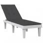 Preview: ARDEBO.de - Liegestuhl-Auflage Melange Anthrazit (75+105)x50x3 cm Stoff