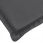 Preview: Sonnenliegen-Auflage Melange Anthrazit 200x60x4 cm Stoff