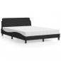 Preview: ARDEBO.de - Bett mit Matratze Schwarz 120x200 cm Samt