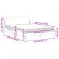 Preview: Bett mit Matratze Hellgrau 140x190 cm Stoff