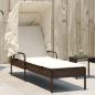 Preview: ARDEBO.de - Sonnenliege mit Dach Braun Poly Rattan