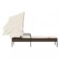 Preview: Sonnenliege mit Dach Braun Poly Rattan