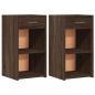Preview: Nachttische 2 Stk. Braun Eichen-Optik 35x34x65 cm Holzwerkstoff
