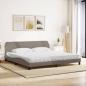 Preview: Bett mit Matratze Taupe 200x200 cm Stoff