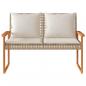 Preview: 4-tlg. Garten-Lounge-Set mit Kissen Beige Poly Rattan
