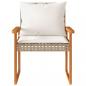 Preview: 4-tlg. Garten-Lounge-Set mit Kissen Beige Poly Rattan