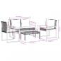 Preview: 4-tlg. Garten-Lounge-Set mit Kissen Beige Poly Rattan