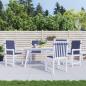 Preview: ARDEBO.de - Niedriglehner-Auflagen 4 Stk. Marineblau Stoff