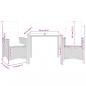 Preview: 3-tlg. Bistro-Set mit Kissen Braun Poly Rattan