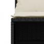 Preview: 5-tlg. Garten-Sofagarnitur mit Kissen Schwarz Poly Rattan