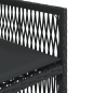 Preview: 7-tlg. Garten-Essgruppe mit Kissen Schwarz Poly Rattan