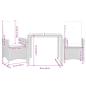 Preview: 3-tlg. Bistro-Set mit Kissen Grau Poly Rattan