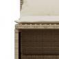 Preview: 5-tlg. Garten-Sofagarnitur mit Kissen Beige Poly Rattan