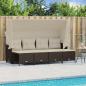 Preview: ARDEBO.de - 5-tlg. Garten-Sofagarnitur mit Kissen Braun Poly Rattan