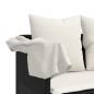 Preview: 5-tlg. Garten-Sofagarnitur mit Kissen Schwarz Poly Rattan