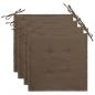 Preview: ARDEBO.de - Gartenstuhl-Kissen 4 Stk. Taupe 40x40x3 cm Oxford-Gewebe