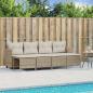 Preview: ARDEBO.de - 5-tlg. Garten-Sofagarnitur mit Kissen Beige Poly Rattan