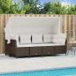 Preview: ARDEBO.de - 5-tlg. Garten-Sofagarnitur mit Kissen Braun Poly Rattan
