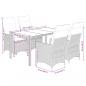 Preview: 5-tlg. Garten-Essgruppe mit Kissen Braun Poly Rattan