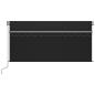 Preview: Markise Manuell Einziehbar mit Rollo & LED 3,5x2,5 m Anthrazit
