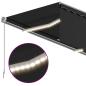 Preview: Markise Manuell Einziehbar mit Rollo & LED 3,5x2,5 m Anthrazit