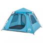 Preview: Kuppel-Campingzelt 4 Personen Blau Quick Release