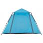 Preview: Kuppel-Campingzelt 4 Personen Blau Quick Release