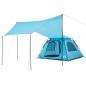 Preview: Kuppel-Campingzelt 4 Personen Blau Quick Release