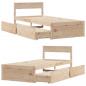 Preview: Massivholzbett ohne Matratze 90x200 Kiefernholz