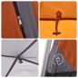 Preview: Campingzelt 4 Personen Grau und Orange Quick Release