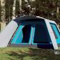 Preview: ARDEBO.de - Familienzelt mit Vorzelt 9 Personen Blau Quick Release