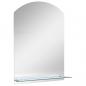 Preview: Wandspiegel mit Regal 20×40 cm Hartglas