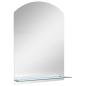 Preview: Wandspiegel mit Regal 20×40 cm Hartglas